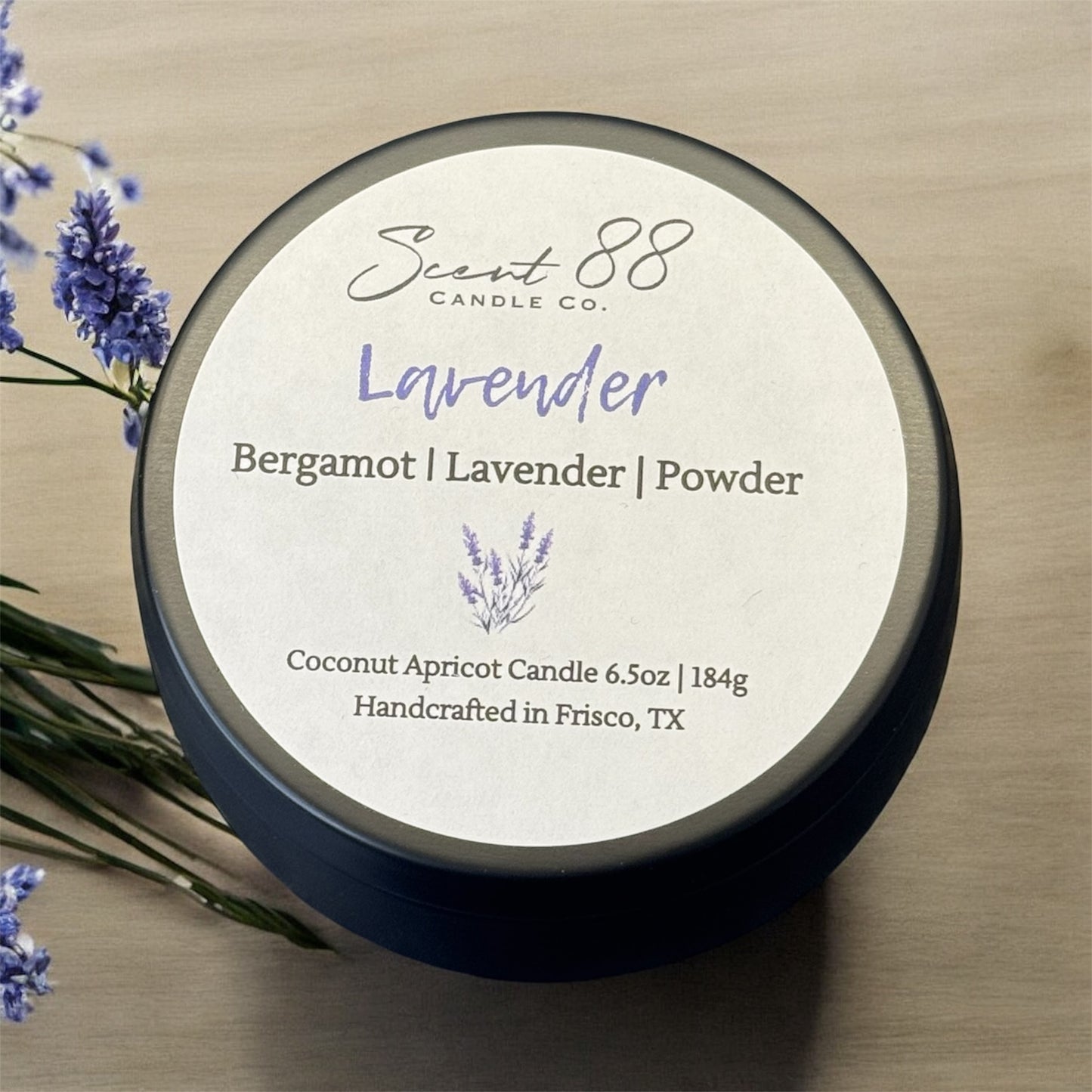 Lavender - 6.5 oz Coconut Apricot Wax Candle