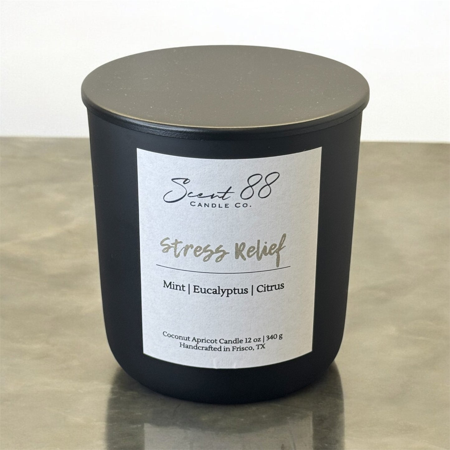 Stress Relief - 12 oz Coconut Apricot Wax Candle